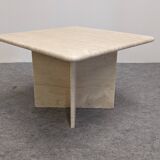 Italian coffee table, travertine end table, 1960s-70s