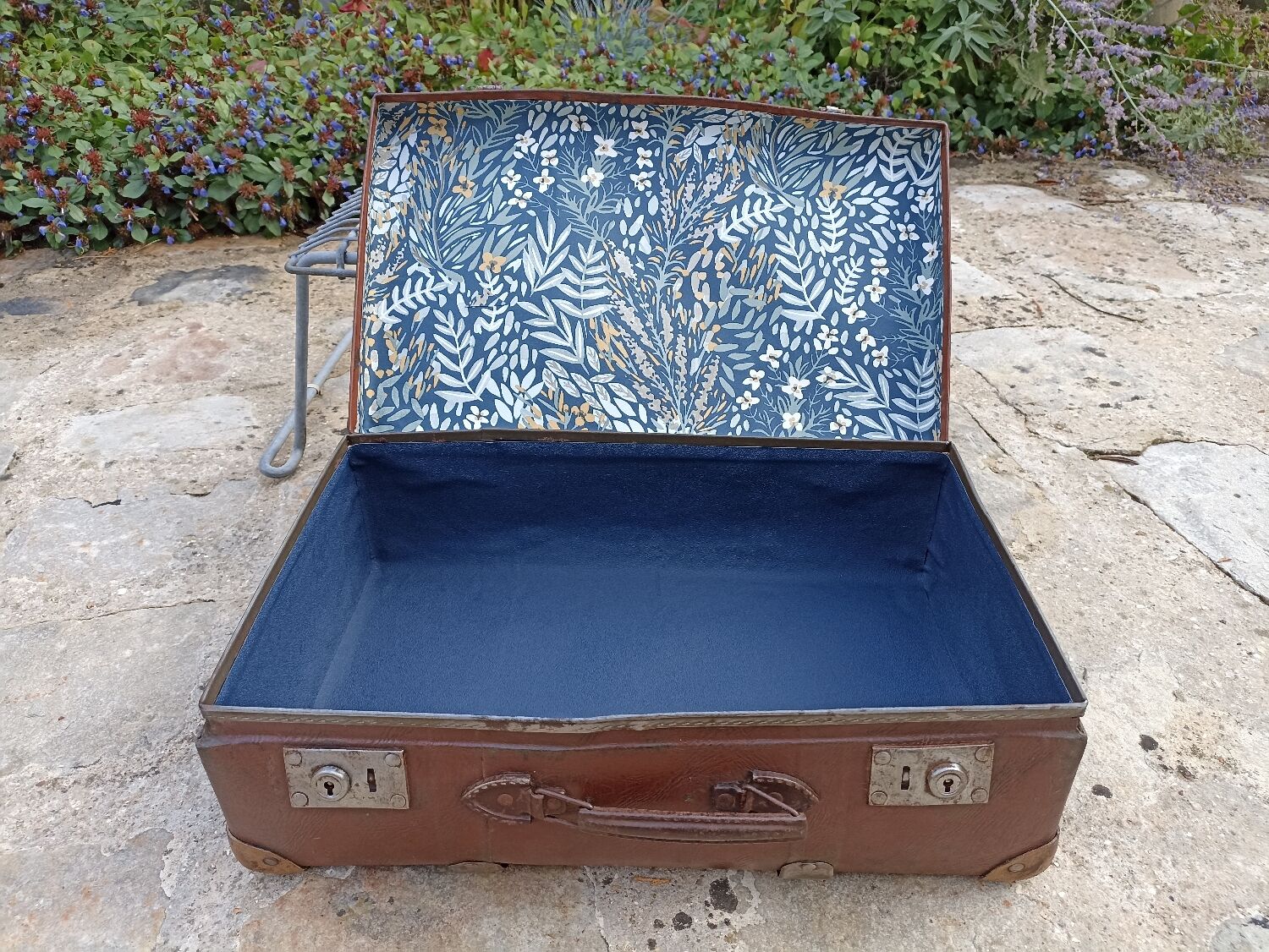 Antique cardboard suitcase