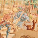 Painted canvas, hunting scene from 1904