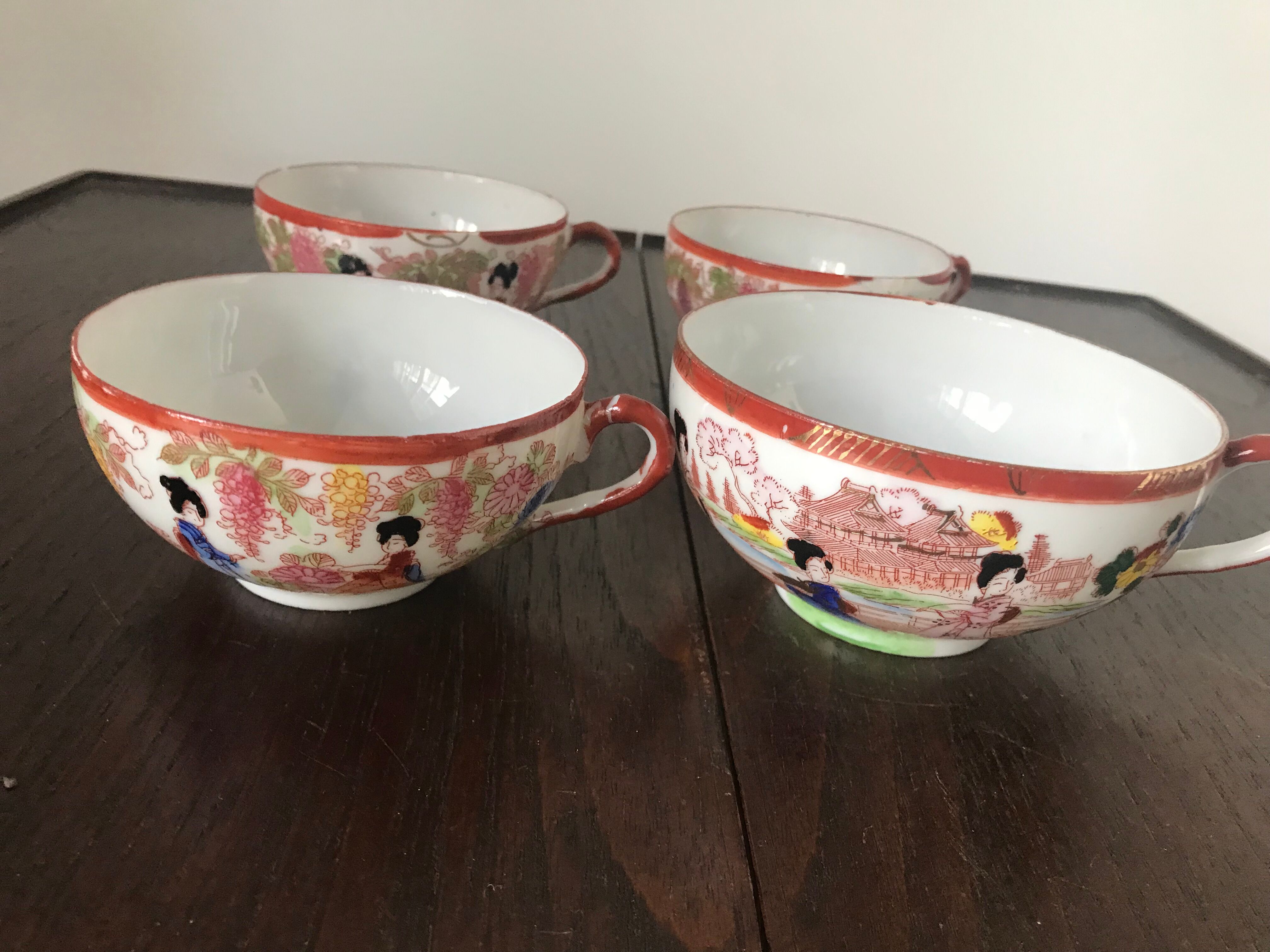 Lot de 4 tasses Porcelaine Japonaise | Selency