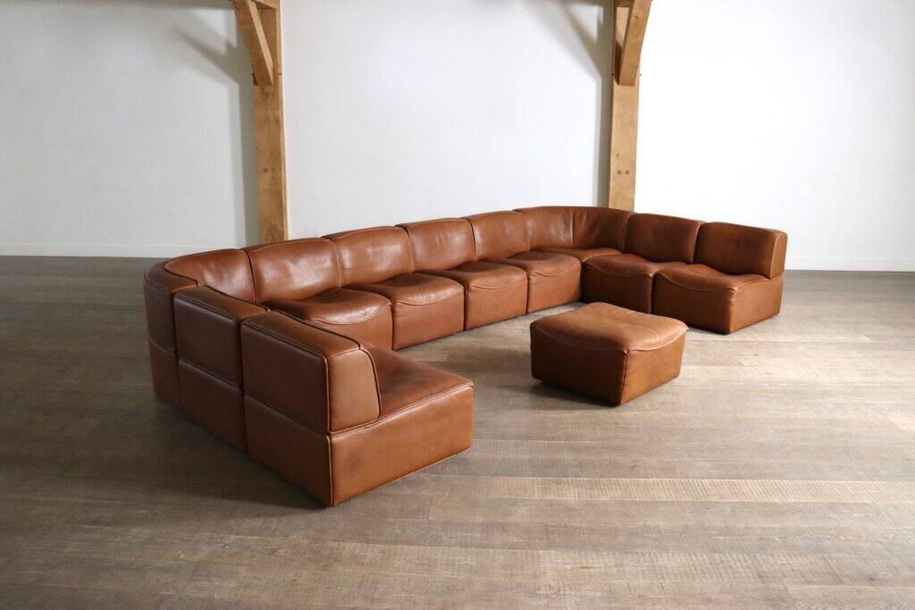 Canapé en cuir modulaire De Sede DS 15 XL, Suisse, années 1970