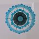 Turquoise lucite vintage pendant lamp, 1970's