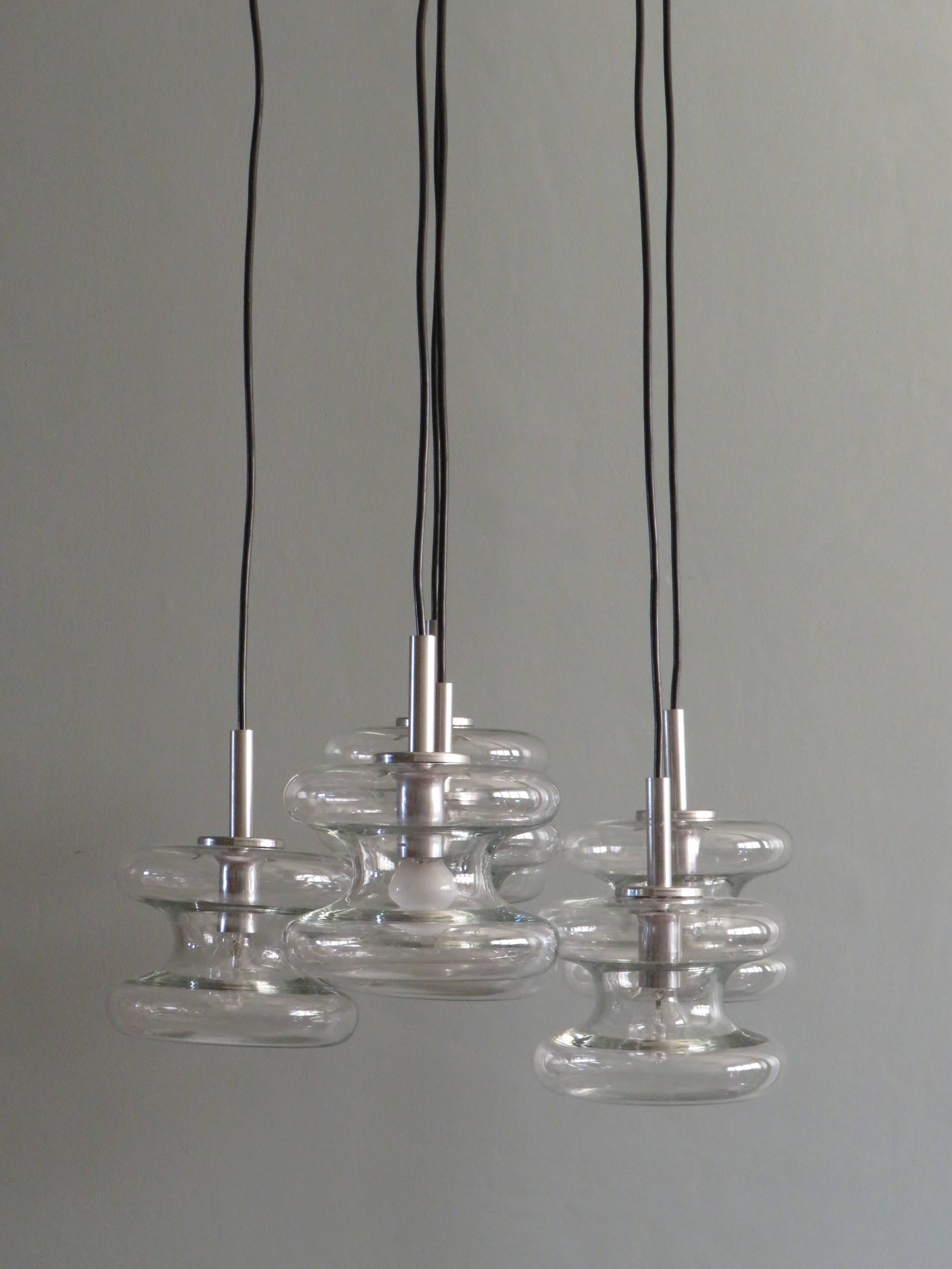 Lustre waterfall, Doria Leuchten Germany of the 1960s.