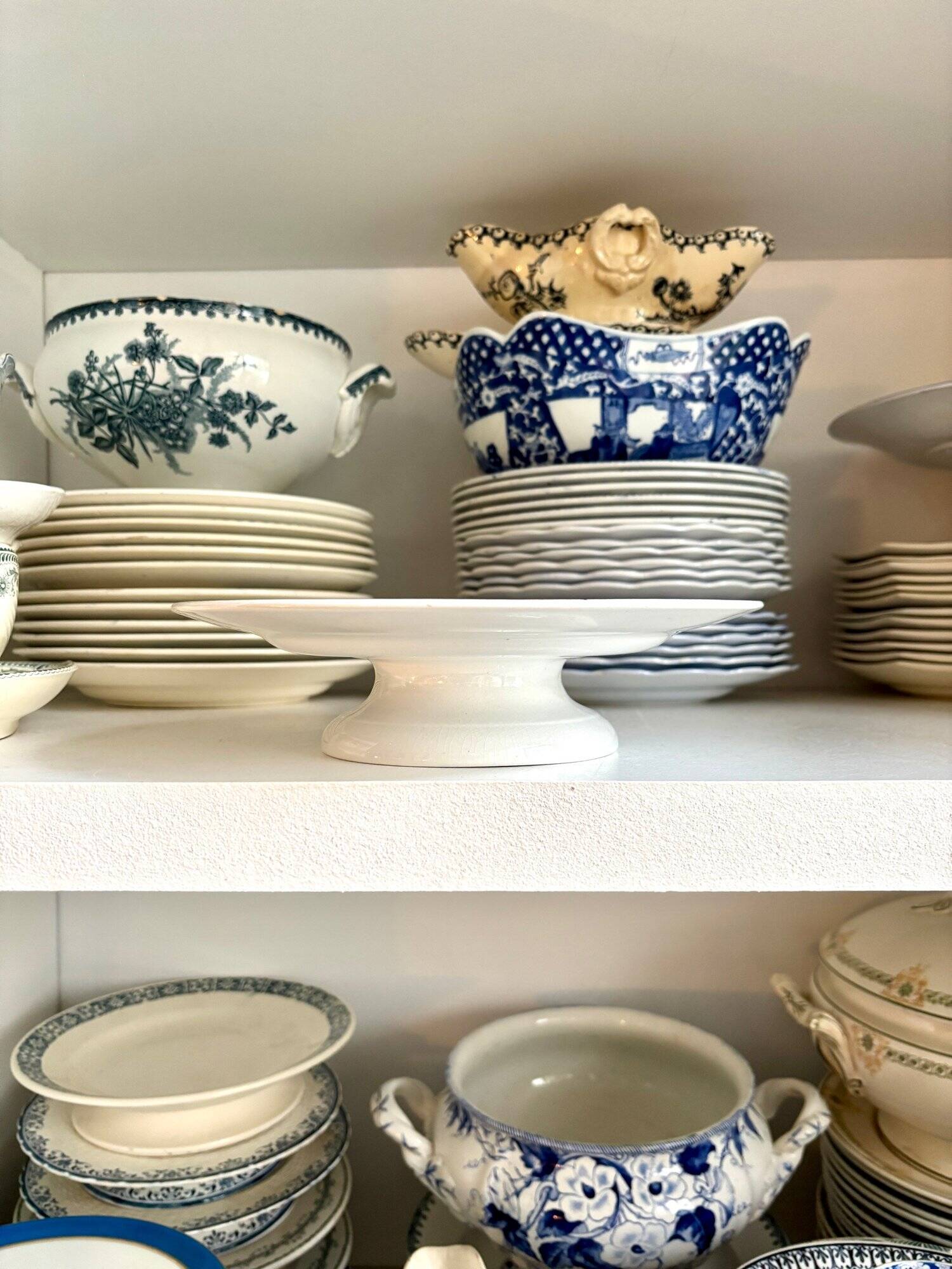 BWM&Co ironstone cake plate, "Lucien" service