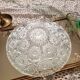 Large dish / fruit bowl in chiseled glass, 1960