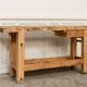 Old small workbench with drawer, beautiful original patina, 1920.