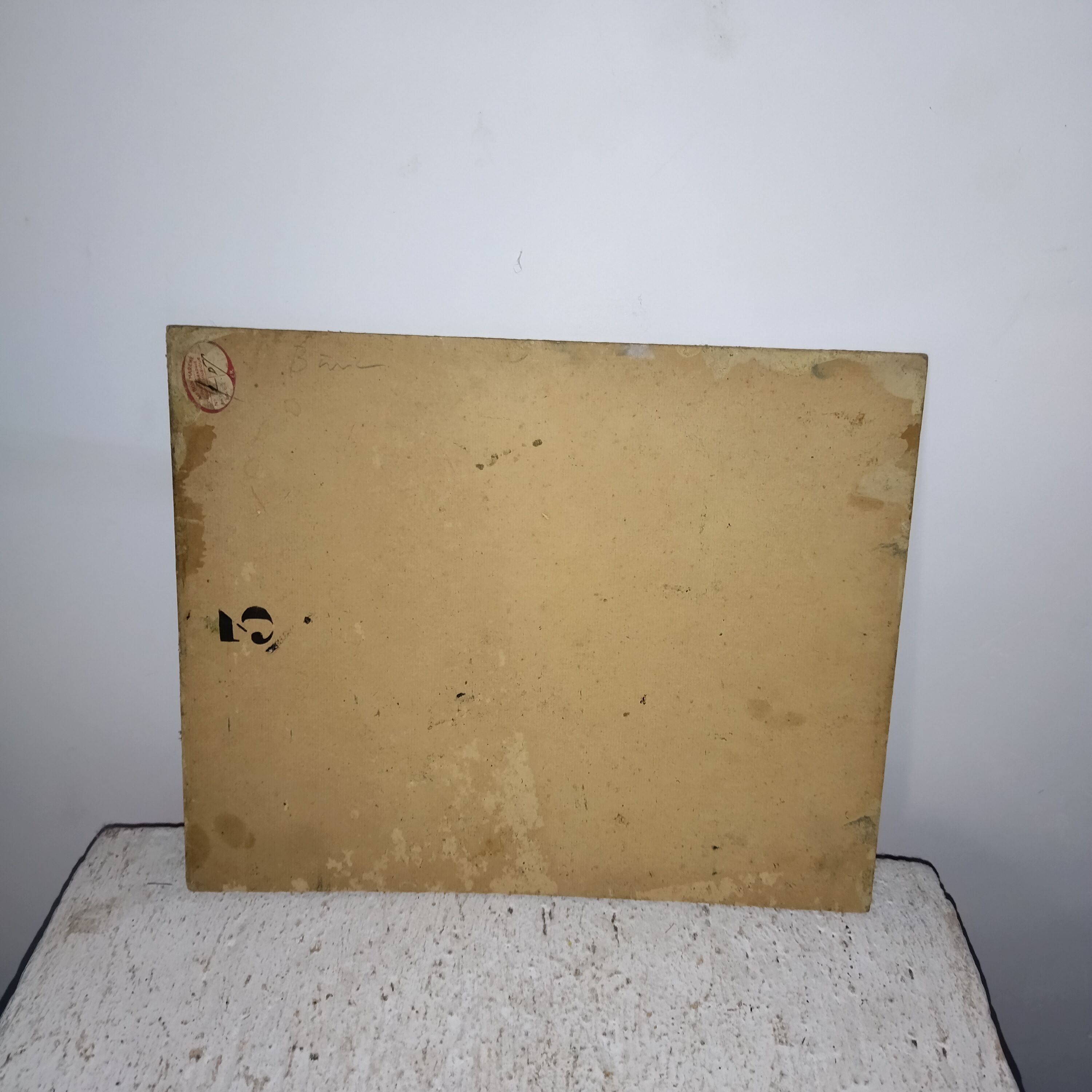 Tableau peinture huile sur carton bord de mer