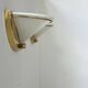 Pair of vintage wall lights, brass and opaline glass, Italy 1970