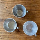 3 military aluminum cups, antique