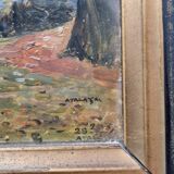 Enrique Atalaya (1851-1914), Spanish painter - Oil on cardboard - Landscape