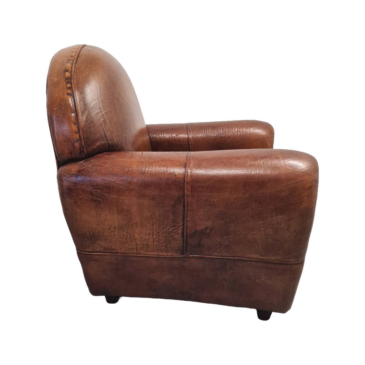 Art Deco style sheepskin armchair, early 21st century