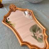 Miroir baroque en bois et patine or