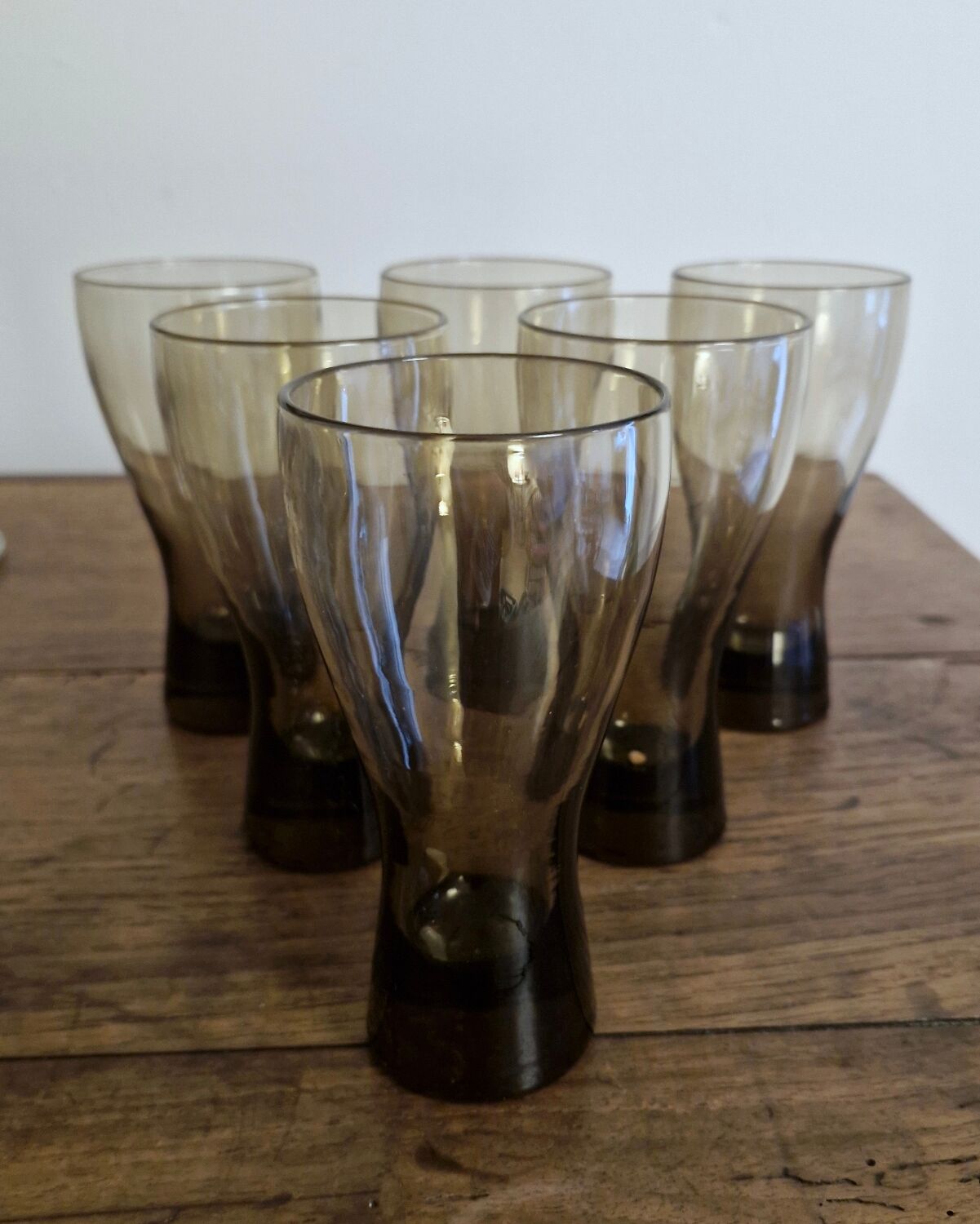 Set of 6 glasses from the 70s