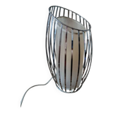 Chromed metal lamp with cylinders