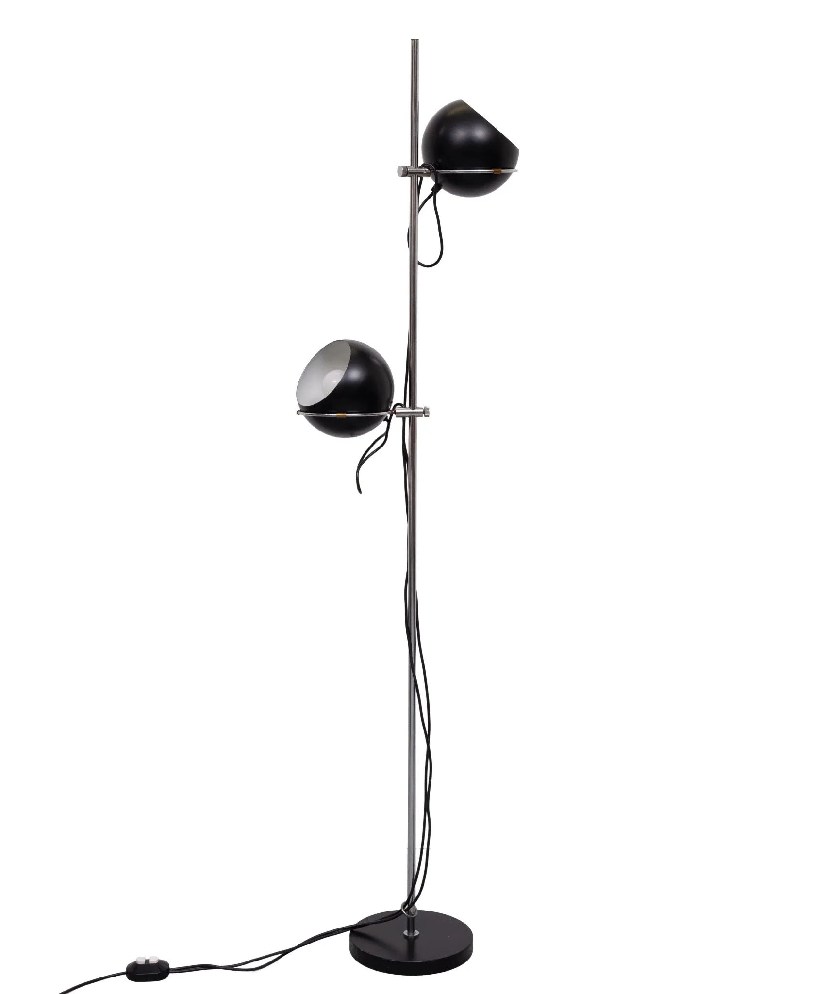 Lampe de sol Space Ace double œil Ball années 1970 Hollande