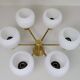 Mid-century brass ceiling light ASEA Sweden, 1950s