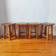 4 tabourets vintage 1970 style scandinave