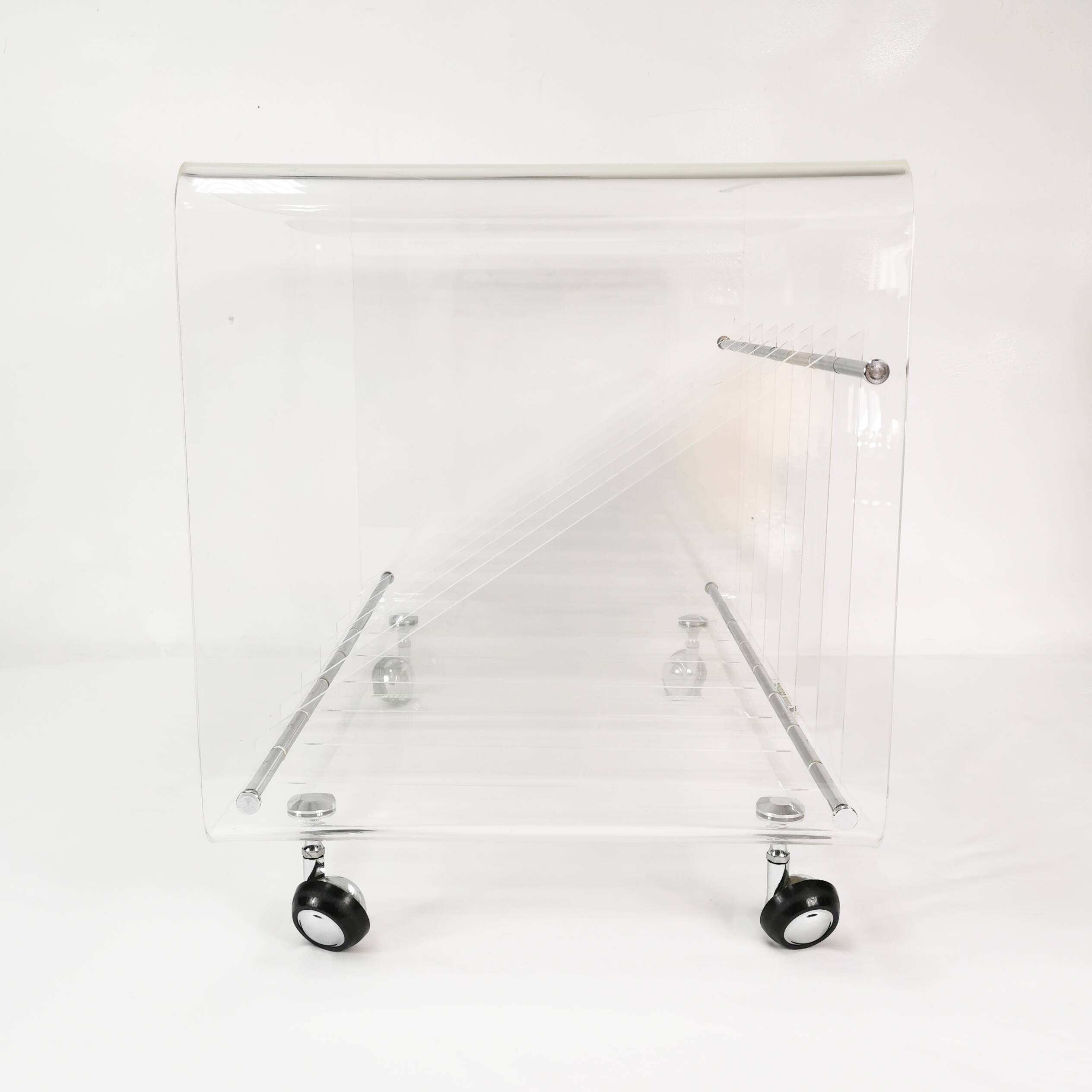 Space-age vinyl record cabinet, Roche Bobois, designed by M. Dumas, France