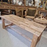 stripped wood coffee table