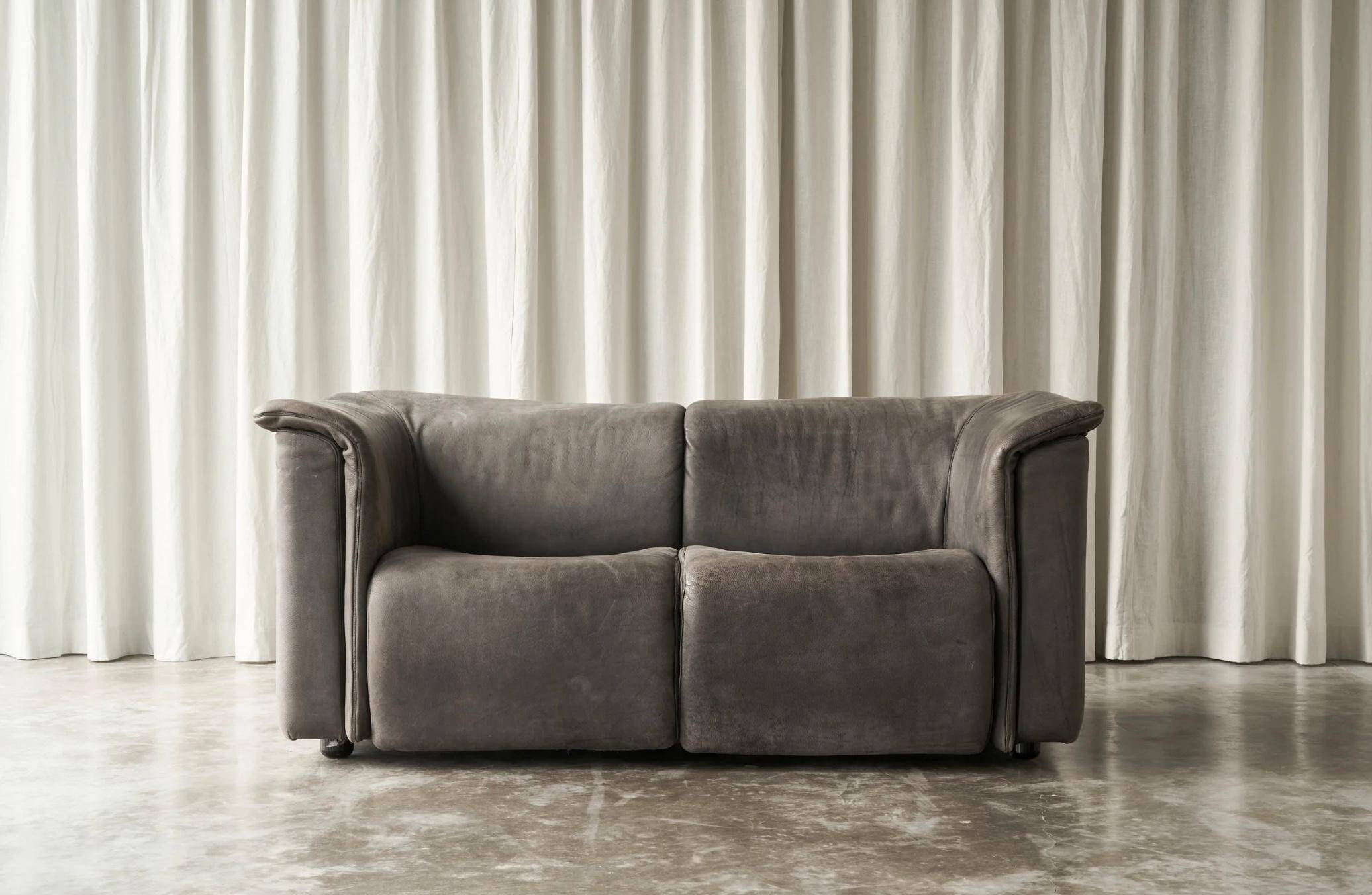 Sofa Karl Wittmann in patinated leather, 1980s