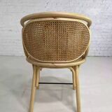 Fauteuil en rotin et cannage