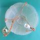 Suspension vasque en verre pressé décor floral Art Déco Artistar France