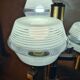 space age salon lamp, lumina UFO, 1970s to 80s chrome steel, rare model,