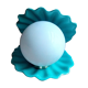Turquoise blue scallop lamp