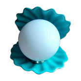 Lampe coquille saint-jacques bleu turquoise