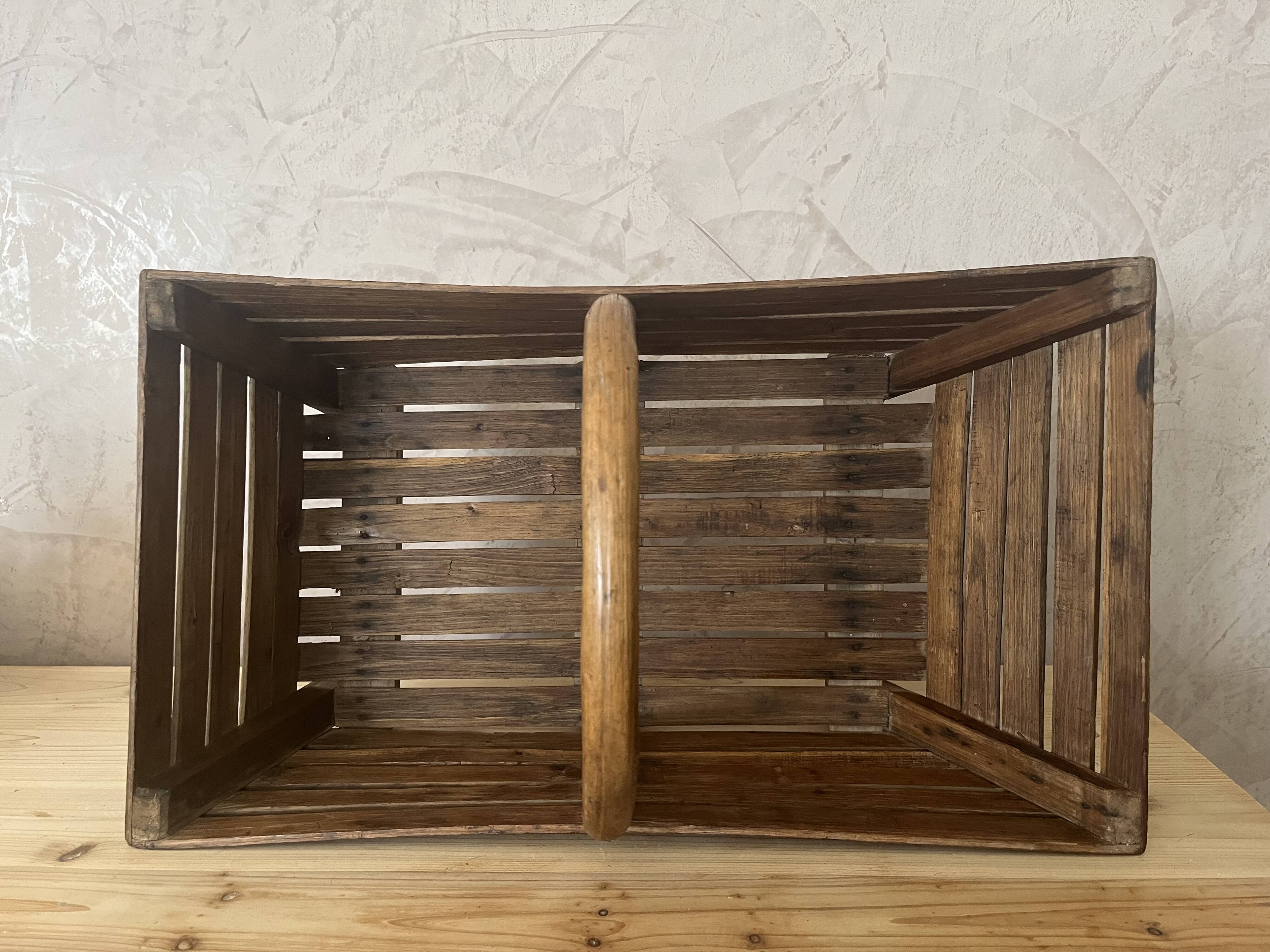 Wooden farm basket