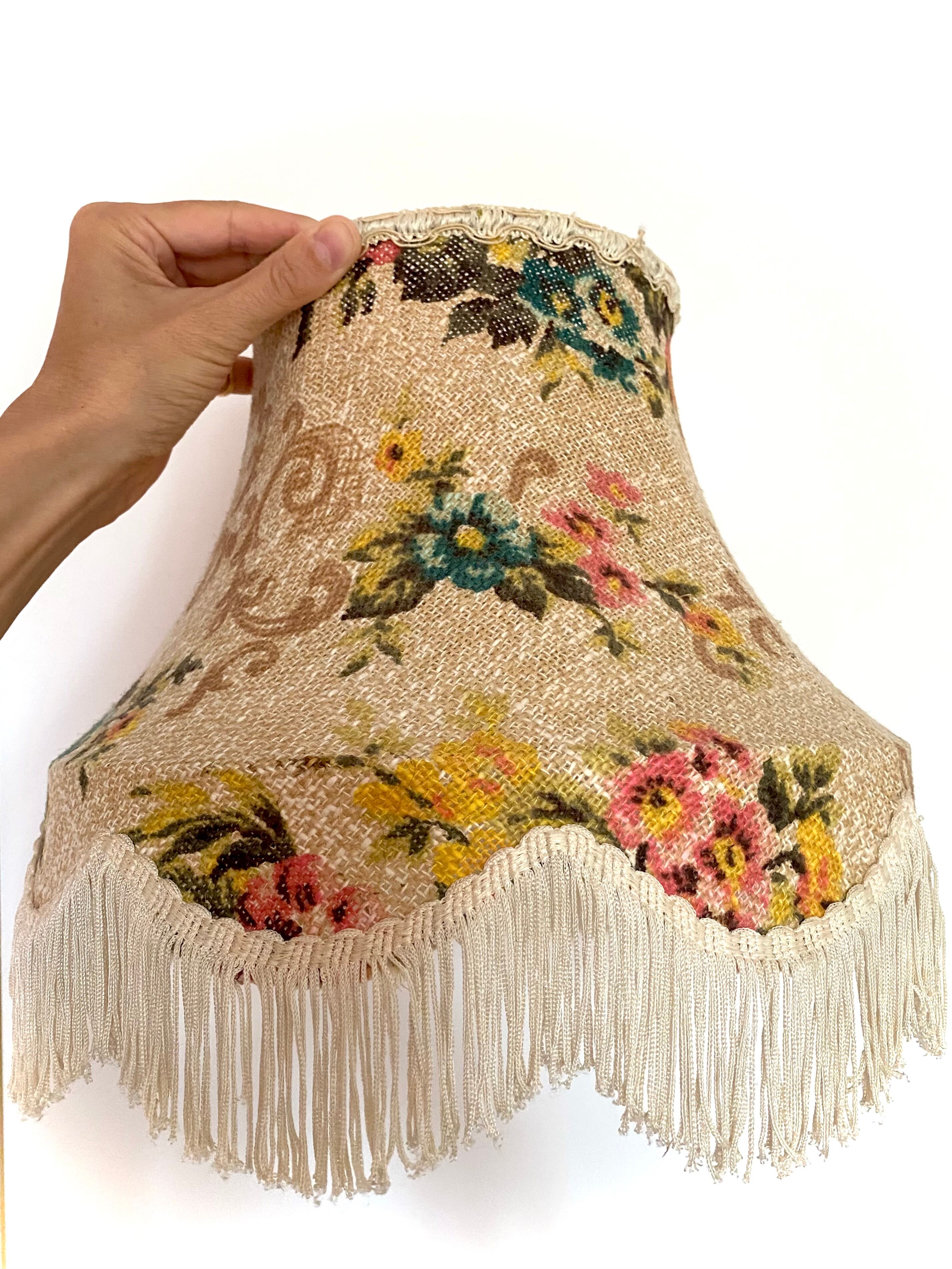Vintage flowery lampshade