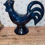 Coq pique fleurs zoomorphe bleu