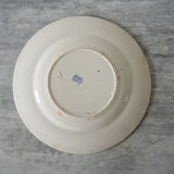 Old Dessert Plate "Rouen" Faience factory of KG Lunéville
