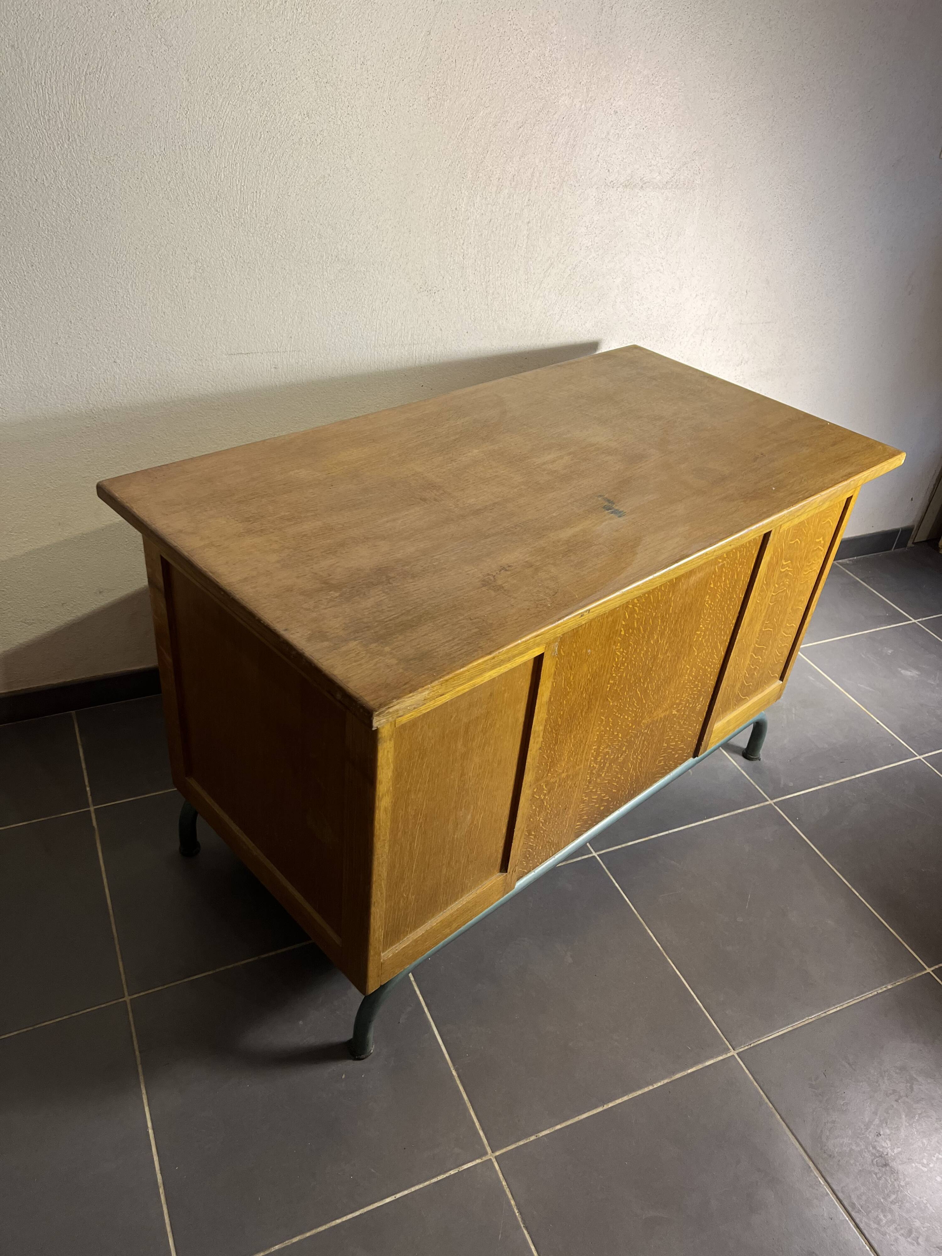 Teacher's desk and chair