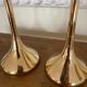 Set of 3 scandinavian brass candle holders