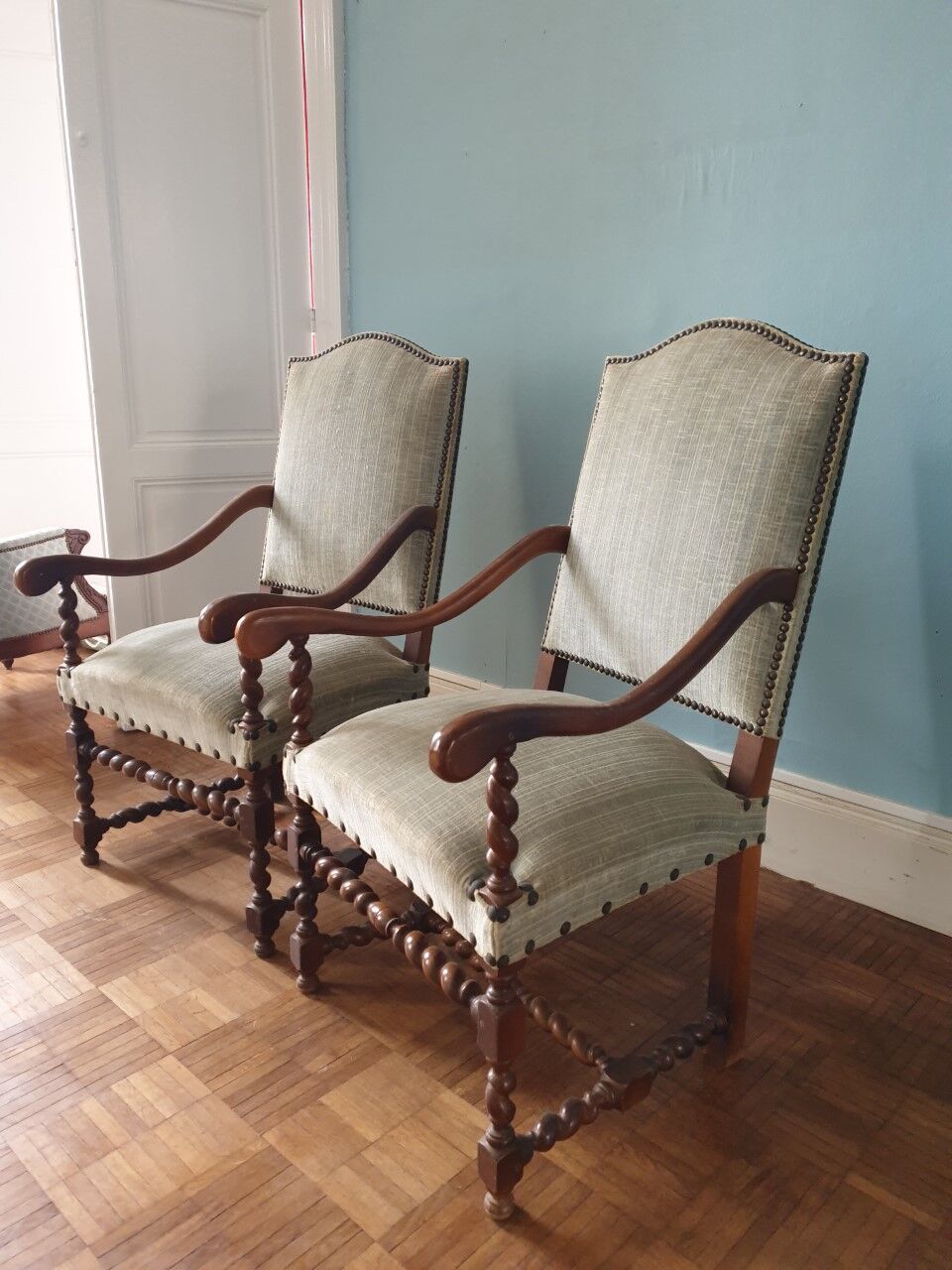 Pair of Louis XIII armchairs