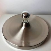 Modernist disc wall light in the style of Charlotte Perriand – UFO space age silver – Diameter 35cm
