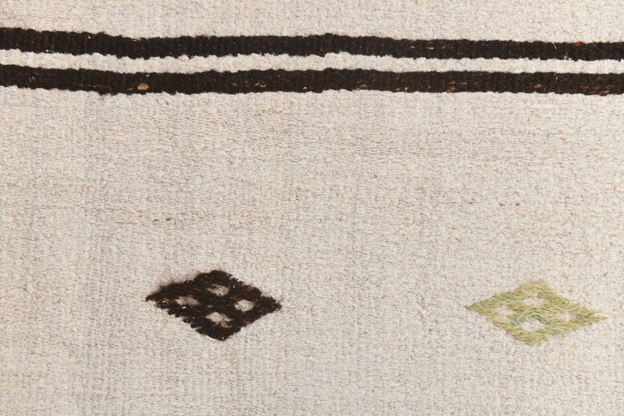 Tapis de couloir contemporain blanc et noir 2x9, 76x263 cm