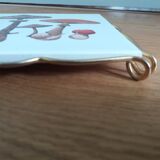 Underside faience of Gien decoration mushrooms