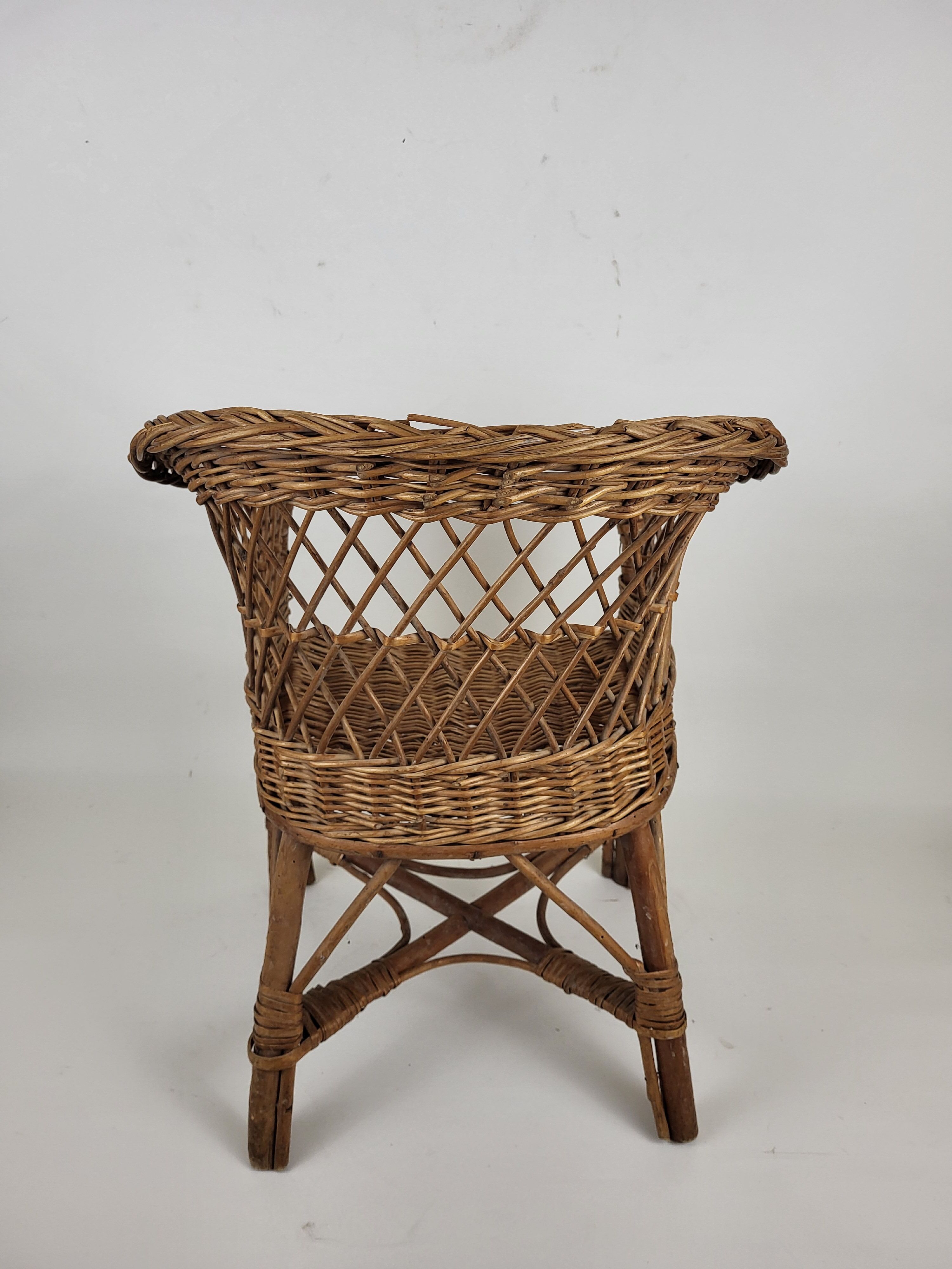 Wicker children's chair