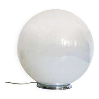 Lampe de table contemporaine en verre de murano murano murano murano scénographique vanished white dans le style des années 70
