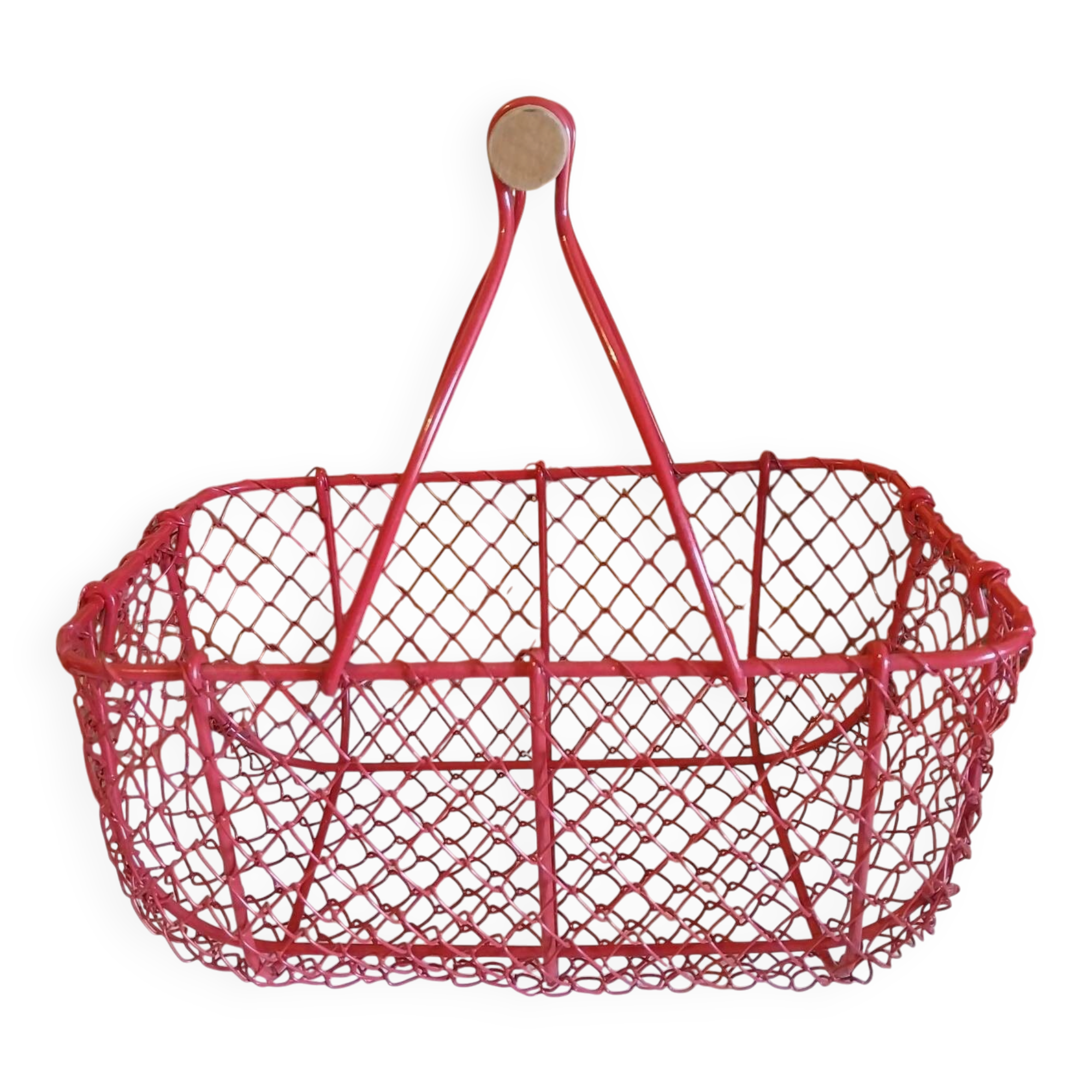 Vintage wire mesh basket