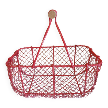 Panier vintage en fer de grillage