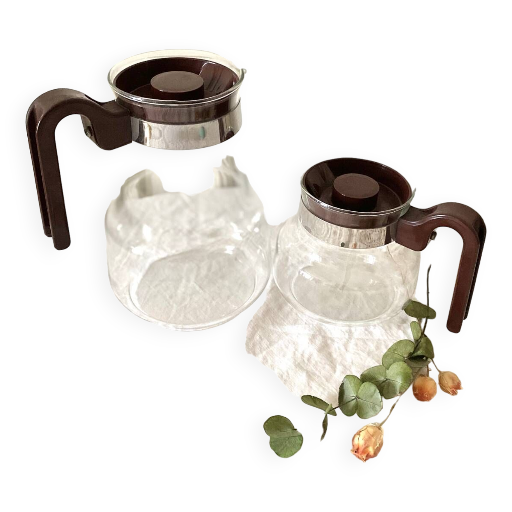 Vintage Pyrex glass teapot coffee pot carafes