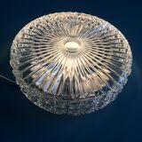 Plafonnier rond en verre ciselé