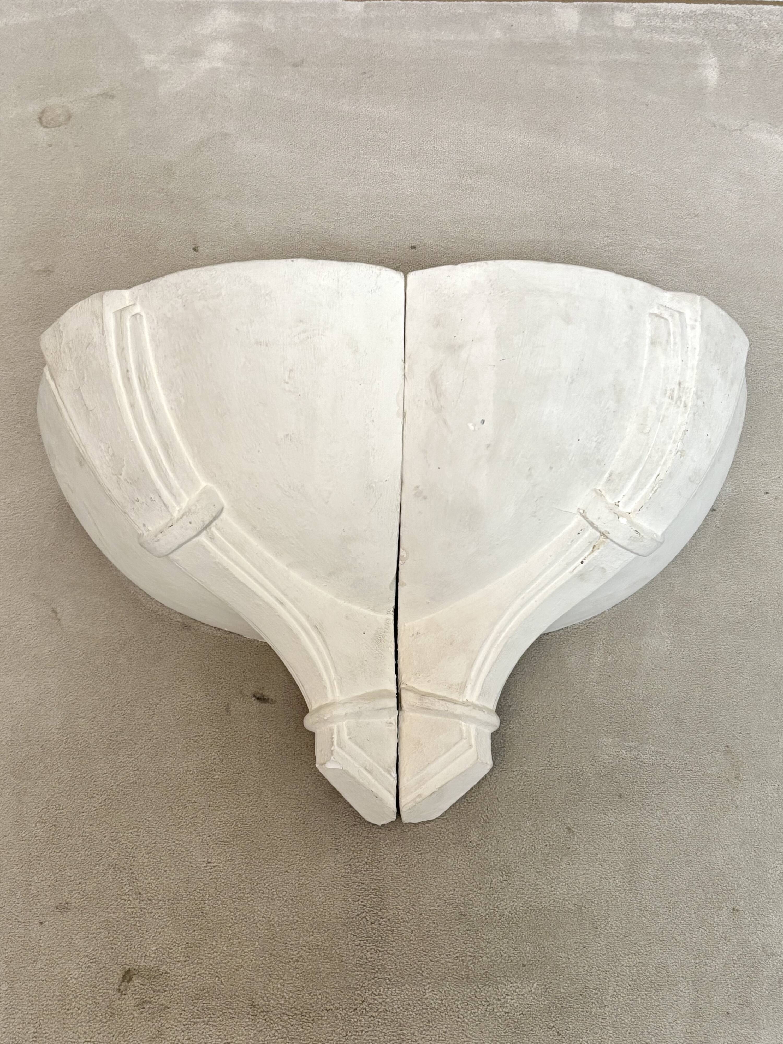 1940 plaster corner sconces