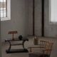 Side table / Low table in Danish Art Deco wood with shelf, 1930s-40s