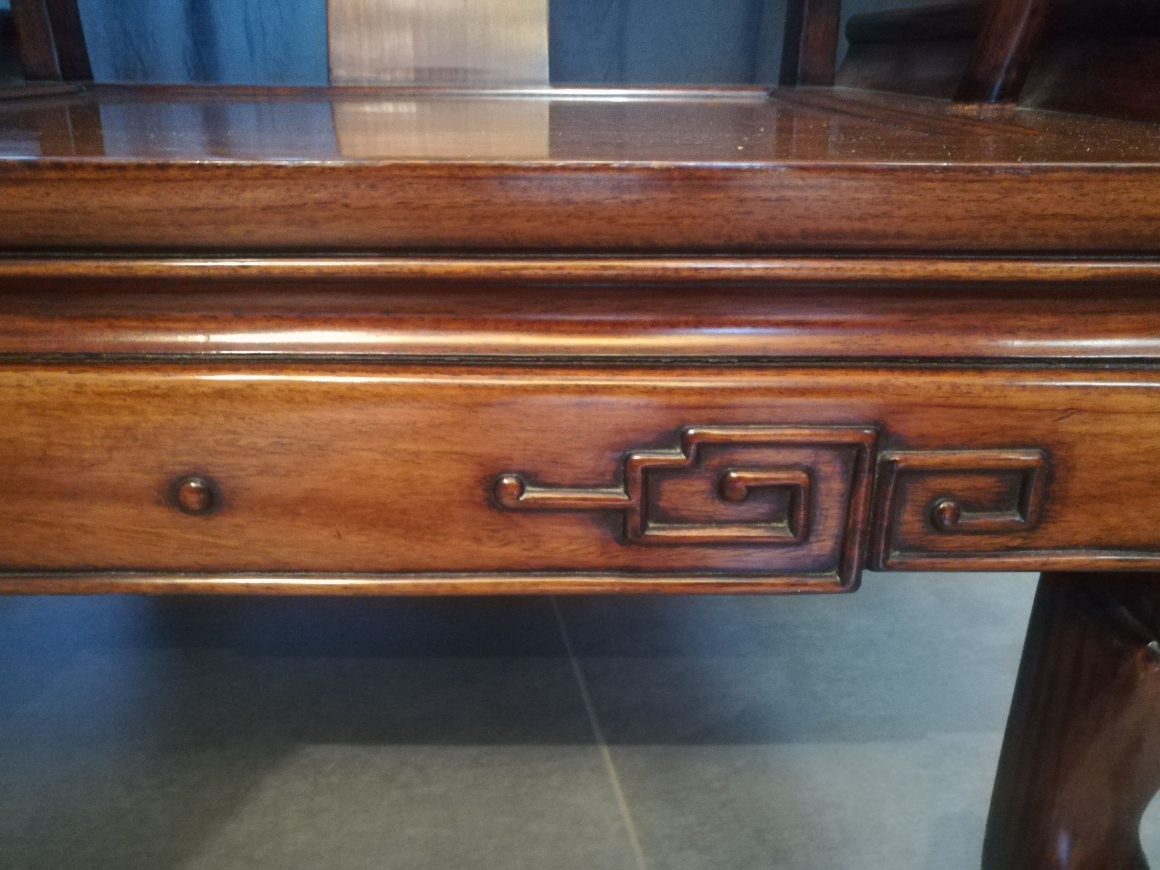 Pair of Chinese armchairs made of exotic wood