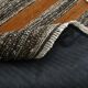 Tapis de couloir Kilim rayé marron crème 2x9, tapis de cuisine, 69x272 cm