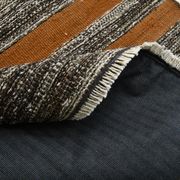 2x9 Brown Cream Striped Kilim Runner Rug, Kitchen Runner Rug, 69x272Cm